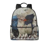 LRHCNZDCP Four Birds Printed School Bag Bookbag Laptop Backpack Stylish Lightweight Backpack Travel Backpack for Kids Boys Girls