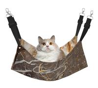 LRHCNZDCP Free Whitetail Deer Print Cat Hammock Bed, Soft Double-Layered Hanging Pet Bed for Small Pet, M