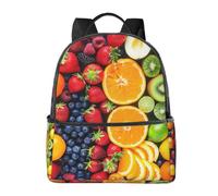 LRHCNZDCP Fruit Rainbow Printed School Bag Bookbag Laptop Backpack Stylish Lightweight Backpack Travel Backpack for Kids Boys Girls