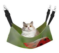 LRHCNZDCP Funny Ladybug Print Cat Hammock Bed, Soft Double-Layered Hanging Pet Bed for Small Pet, L