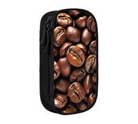 LRHCNZDCP Funny Roasted Coffee Beans Printed Pencil Case Pouch Black, Cute Pencil Pen Case Pencil Box Pen Bag for School Office