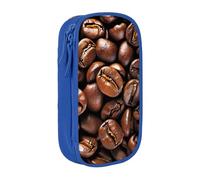 LRHCNZDCP Funny Roasted Coffee Beans Printed Pencil Case Pouch Blue, Cute Pencil Pen Case Pencil Box Pen Bag for School Office