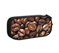LRHCNZDCP Funny Roasted Coffee Beans Printed Pencil Case Pouch Cute Pencil Pen Case Pencil Box Pen Bag for School Office, Black