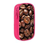LRHCNZDCP Funny Roasted Coffee Beans Printed Pencil Case Pouch Pink, Cute Pencil Pen Case Pencil Box Pen Bag for School Office