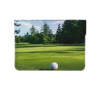 LRHCNZDCP Golf Course Lawn Printed Laptop Sleeve 13-Inch Leather Laptop Case Computer Bag Cover for Travel, Work, Business