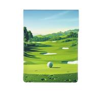 LRHCNZDCP Golf Course Printed Laptop Case 13-Inch Leather Laptop Sleeve Computer Bag Cover for Travel, Work, Business
