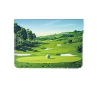 LRHCNZDCP Golf Course Printed Laptop Sleeve 13-Inch Leather Laptop Case Computer Bag Cover for Travel, Work, Business