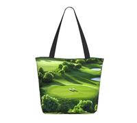 LRHCNZDCP Golf Course Printed Shopping Bag Tote Bag Large Shoulder Bag Lightweight Handbag Women Laptop Bags for Work Travel Shopping