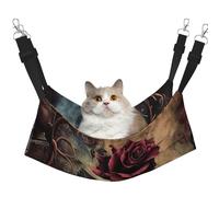 LRHCNZDCP gothic Rose Print Cat Hammock Bed, Soft Double-Layered Hanging Pet Bed for Small Pet, M