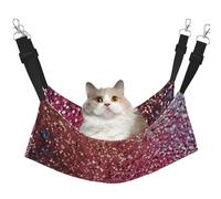 LRHCNZDCP Gradient Sequin Sparkle Print Cat Hammock Bed, Soft Double-Layered Hanging Pet Bed for Small Pet, M