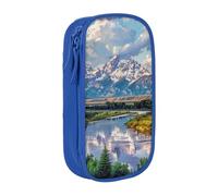 LRHCNZDCP Grand Teton National Park Printed Pencil Case Pouch Blue, Cute Pencil Pen Case Pencil Box Pen Bag for School Office
