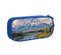 LRHCNZDCP Grand Teton National Park Printed Pencil Case Pouch Cute Pencil Pen Case Pencil Box Pen Bag for School Office, Blue
