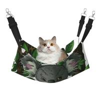 LRHCNZDCP Green leaf koala Print Cat Hammock Bed, Soft Double-Layered Hanging Pet Bed for Small Pet, M