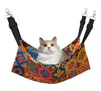 LRHCNZDCP Group of Moroccan Geometric Print Cat Hammock Bed, Soft Double-Layered Hanging Pet Bed for Small Pet, M