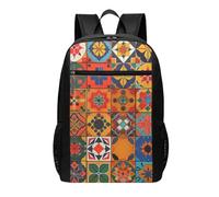 LRHCNZDCP Group of Moroccan Geometric Printed Laptop Backpack 17-inch for Teens/Girls/Boys/Women/Men Gifts Lightweight Laptop Bags for Office Travel School