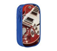 LRHCNZDCP Guitar British Flag Printed Pencil Case Pouch Blue, Cute Pencil Pen Case Pencil Box Pen Bag for School Office