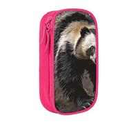 LRHCNZDCP Honey Badger Printed Pencil Case Pouch, Cute Pencil Pen Case Pencil Box Pen Bag for School Office,Pink