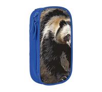 LRHCNZDCP Honey Badger Printed Pencil Case Pouch, Cute Pencil Pen Case Pencil Box Pen Bag for School Office,Blue