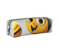 LRHCNZDCP Honey bee Art Printed Leather Pencil Case - Cute Zipper Pencil Pouch Pencil Box for School & Office