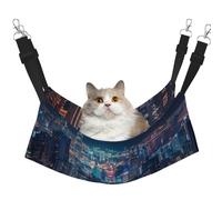 LRHCNZDCP Hong Kong Print Cat Hammock Bed, Soft Double-Layered Hanging Pet Bed for Small Pet, M