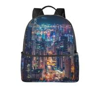 LRHCNZDCP Hong Kong Printed School Bag Bookbag Laptop Backpack Stylish Lightweight Backpack Travel Backpack for Kids Boys Girls