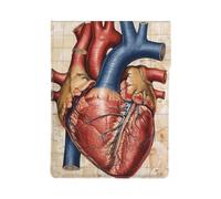 LRHCNZDCP Human Anatomy Heart Chart Printed Laptop Case 13-Inch Leather Laptop Sleeve Computer Bag Cover for Travel, Work, Business