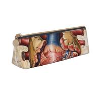 LRHCNZDCP Human Anatomy Heart Chart Printed Leather Pencil Case - Triangle Zipper Cute Pencil Pouch Pencil Box for School & Office