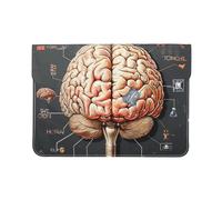 LRHCNZDCP Human Brain Printed Laptop Sleeve 13-Inch Leather Laptop Case Computer Bag Cover for Travel, Work, Business