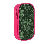 LRHCNZDCP Hunter Green Floral Petals Pattern Printed Pencil Case Pouch, Cute Pencil Pen Case Pencil Box Pen Bag for School Office,Pink