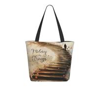 LRHCNZDCP Inspirational Quotes Printed Shopping Bag Tote Bag Large Shoulder Bag Lightweight Handbag Women Laptop Bags for Work Travel Shopping