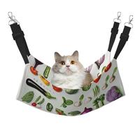 LRHCNZDCP Introduction of various vegetables Print Cat Hammock Bed, Soft Double-Layered Hanging Pet Bed for Small Pet, M
