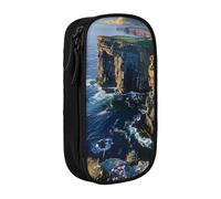LRHCNZDCP Ireland Outdoors County Clare The Cliffs Printed Pencil Case Pouch Black, Cute Pencil Pen Case Pencil Box Pen Bag for School Office