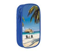 LRHCNZDCP Jamaica Beach Printed Pencil Case Pouch, Cute Pencil Pen Case Pencil Box Pen Bag for School Office,Blue