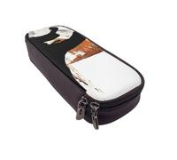 LRHCNZDCP Karate-highkick-icon Printed Pencil Case Holder Leather Cute Pen Pencil Pouch School Office College Pencil Box Organizer for Adult Boys Girls