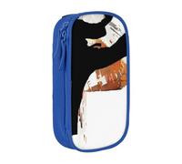 LRHCNZDCP Karate-highkick-icon Printed Pencil Case Pouch, Cute Pencil Pen Case Pencil Box Pen Bag for School Office,Blue
