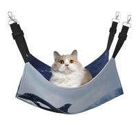 LRHCNZDCP Killer Whale print Print Cat Hammock Bed, Soft Double-Layered Hanging Pet Bed for Small Pet, L