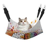 LRHCNZDCP Left and Right Brain Advantage Print Cat Hammock Bed, Soft Double-Layered Hanging Pet Bed for Small Pet, M