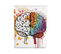 LRHCNZDCP Left and Right Brain Advantage Printed Laptop Case 13-Inch Leather Laptop Sleeve Computer Bag Cover for Travel, Work, Business