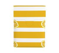 LRHCNZDCP Lemon Zest Yellow Stripes Pattern Printed Laptop Case 13-Inch Leather Laptop Sleeve Computer Bag Cover for Travel, Work, Business