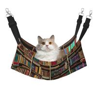 LRHCNZDCP library bookshelf Print Cat Hammock Bed, Soft Double-Layered Hanging Pet Bed for Small Pet, M