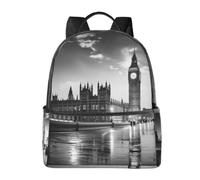 LRHCNZDCP London Printed School Bag Bookbag Laptop Backpack Stylish Lightweight Backpack Travel Backpack for Kids Boys Girls