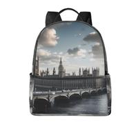 LRHCNZDCP London Printed School Bag Bookbag Laptop Backpack Stylish Lightweight Backpack Travel Backpack for Kids Boys Girls
