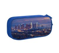 LRHCNZDCP Los Angeles Skyline Printed Pencil Case Pouch Cute Pencil Pen Case Pencil Box Pen Bag for School Office, Blue