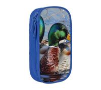LRHCNZDCP Mallard Duck 1 Printed Pencil Case Pouch Blue, Cute Pencil Pen Case Pencil Box Pen Bag for School Office