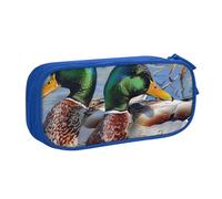 LRHCNZDCP Mallard Duck 1 Printed Pencil Case Pouch Cute Pencil Pen Case Pencil Box Pen Bag for School Office, Blue