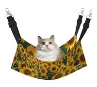 LRHCNZDCP Many beautiful sunflowers Print Cat Hammock Bed, Soft Double-Layered Hanging Pet Bed for Small Pet, M