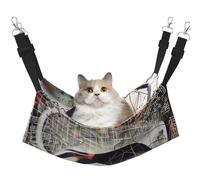 LRHCNZDCP Math Geometry G alculus Print Cat Hammock Bed, Soft Double-Layered Hanging Pet Bed for Small Pet, L