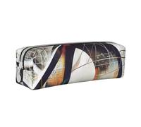 LRHCNZDCP Math Geometry Geek Calculus Printed Leather Pencil Case - Cute Zipper Pencil Pouch Pencil Box for School & Office