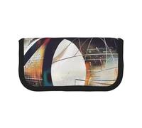 LRHCNZDCP Math Geometry Geek Calculus Printed Pen Pencil Case Canvas Makeup Bag Gadget Pen Bag Pencil Box with Zipper