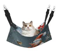 LRHCNZDCP Merry Christmas 1 Print Cat Hammock Bed, Soft Double-Layered Hanging Pet Bed for Small Pet, M